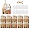 Wrapables Christmas DIY Advent Calendar Countdown Gingerbread House Gift Boxes with Gift Tags for Cookies, Candies, Treats (Set of 10)